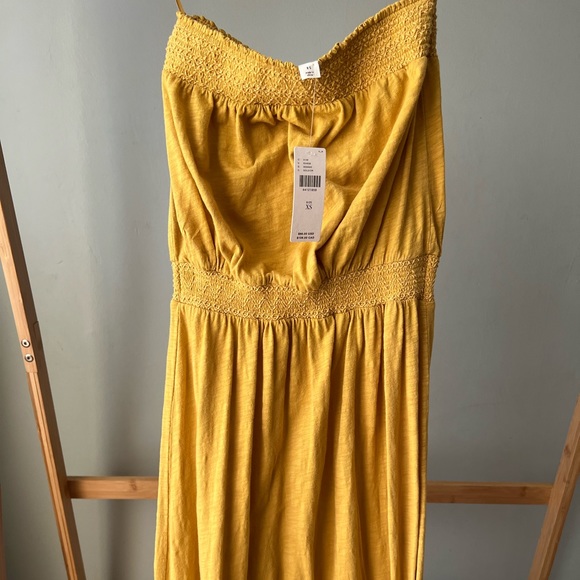 Anthropologie Daily Practice Strapless Flounced
Dress XS Yellow NWT - Picture 2 of 6